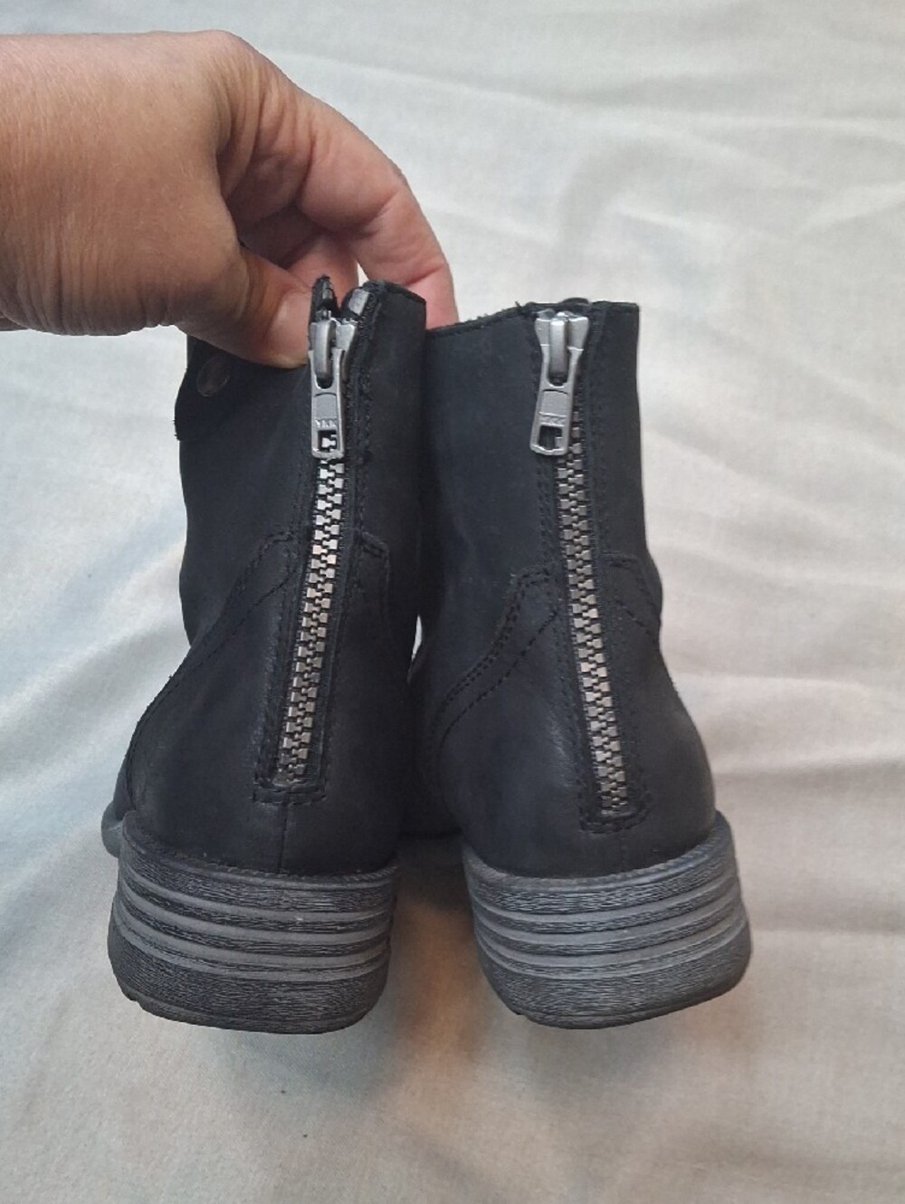 Rockport Cobb Hill Black Suede Leather Back Zip Boots US 6 - Picture 8 of 8